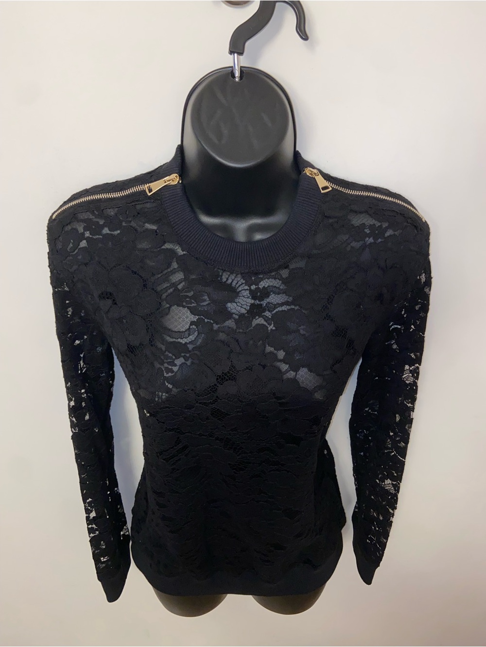 Givenchy Vintage Lace & Zip Sweater